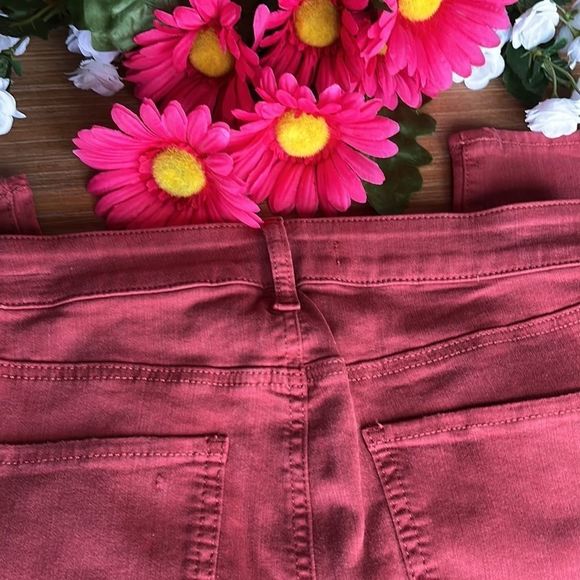 SO high rise burnt orange twill legging skinny pants juniors size 7/28W - Picture 7 of 13